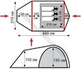 Палатка туристическая Tramp Grot 3 V2