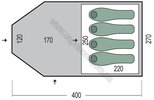 Намет кемпінговий Pinguin Campus 4