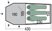 Намет туристичний Pinguin Storm 3 Duralu
