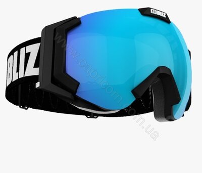 Маска гірськолижна Bliz Carver SR 11 32106-14 Black/Light Orange with blue multi