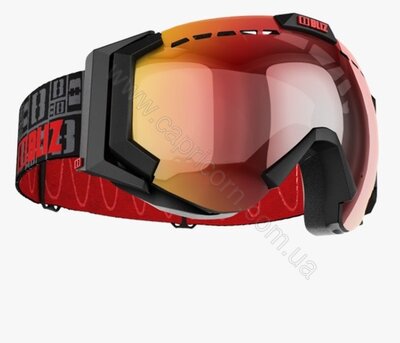 Маска гірськолижна Bliz Carver XT 36125-14 Black/Smoke with red multi