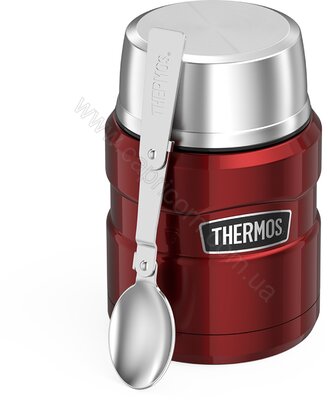 Термос для еды Thermos Stainless King™ Vacuum Insulated Stainless Steel Food Jar 470 ml красный