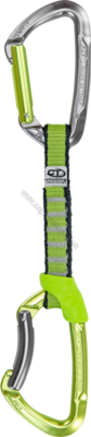 Оттяжка с карабинами Climbing Technology Lime Set NY with grey / green sling 12 cm