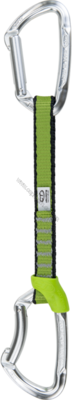 Оттяжка с карабинами Climbing Technology Lime Set NY with grey / green sling 17 cm silver