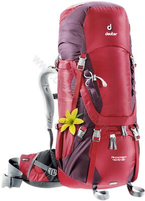 Рюкзак туристический Deuter Aircontact 40+10 SL женский Cranberry - aubergine