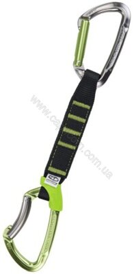 Оттяжка с карабинами Climbing Technology Lime Set NY PRO with grey / green sling 17 cm