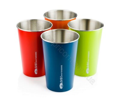 Набір стаканів GSI Outdoors Pint Set Glacier Stainless 4 шт.