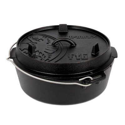 Казанок Petromax жарівня чавунна DUTCH OVEN FT6 плоске дно 5,5 л