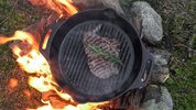 Пательня Petromax гриль чавунна GRILL FIRE SKILLET 35 см з ручками-петлями