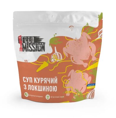 Їжа швидкого приготування Food mission	 Суп курячий з локшиною