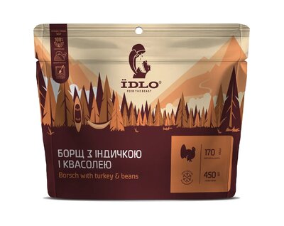 Їжа швидкого приготування IDLO Борщ з індичкою і квасолею