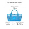 Стілець розкладний Helinox Beach Chair Blue Mesh (Tote Bag)