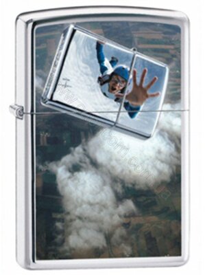 Запальничка Zippo 24348 SKYDIVER HIGH POLISH CHROME