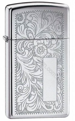 Запальничка Zippo 1652 VENETIAN HIGH POLISH CHROME Slim