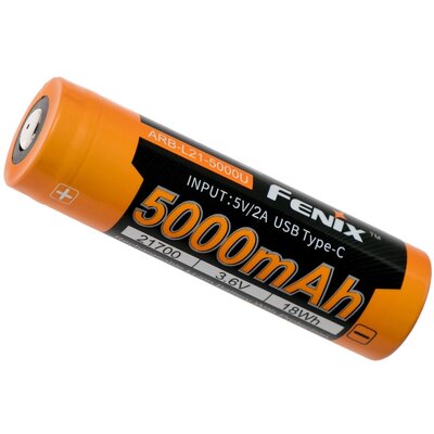 Аккумулятор Fenix 21700 з Type-C 5000 mAh ARB-L-21-5000U