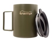 Термокружка Tramp TRC-142 Olive 500 мл зі складаними ручками та поїлкою