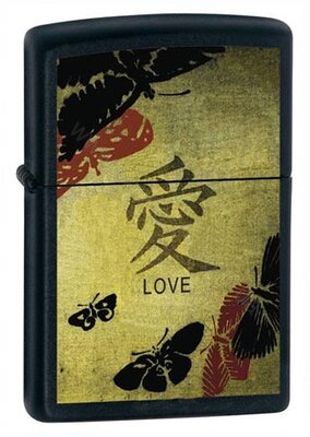 Зажигалка Zippo 20839 BLACK MATTE LOVE